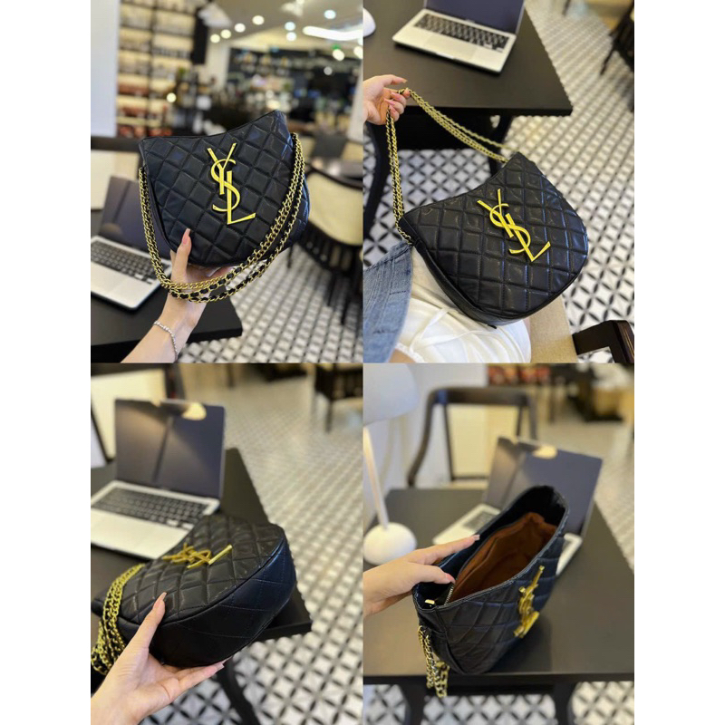 BST Túi Xách Y/S/L Tote, Túi Xách Tay Da Chần thêu ô mã sang chảnh nhiều mẫu mã đẹp màu đen trắng chất xịn Letty