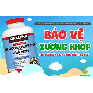 Glucosamine hcl 1500mg kirkland with msm 1500mg 375 viên