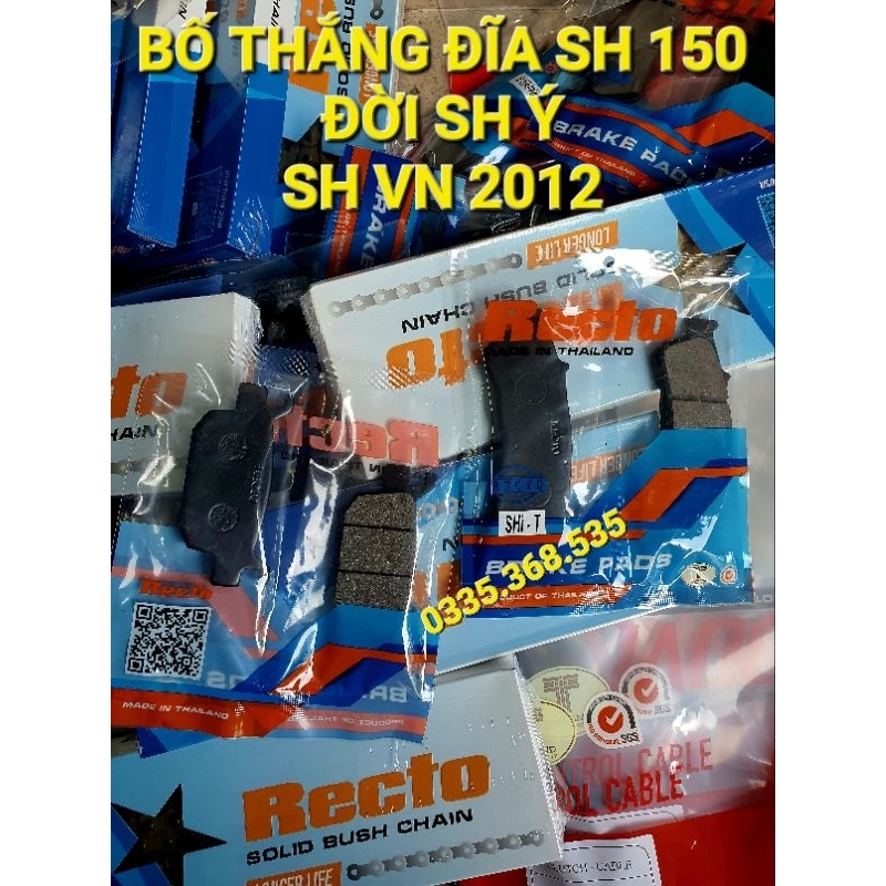 BỐ THẮNG TRƯỚC SAU SH Ý ĐỜI 2 ĐĨA CHÍNH HÃNG RECTO>>>