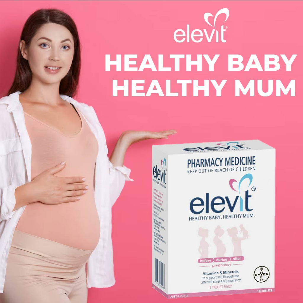 Vitamin tổng hợp Elevit Healthy Baby Healthy Mum dùng cho người đã đang và muốn có thai 100 viên