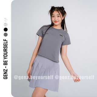 Áo thun unisex in chữ GENZ phông basic trơn nam nữ tay ngắn form babytee thời trang ulzzang - BT05
