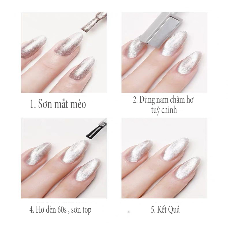 Sơn mắt mèo Vàng Bạc Huaxi siêu xinh