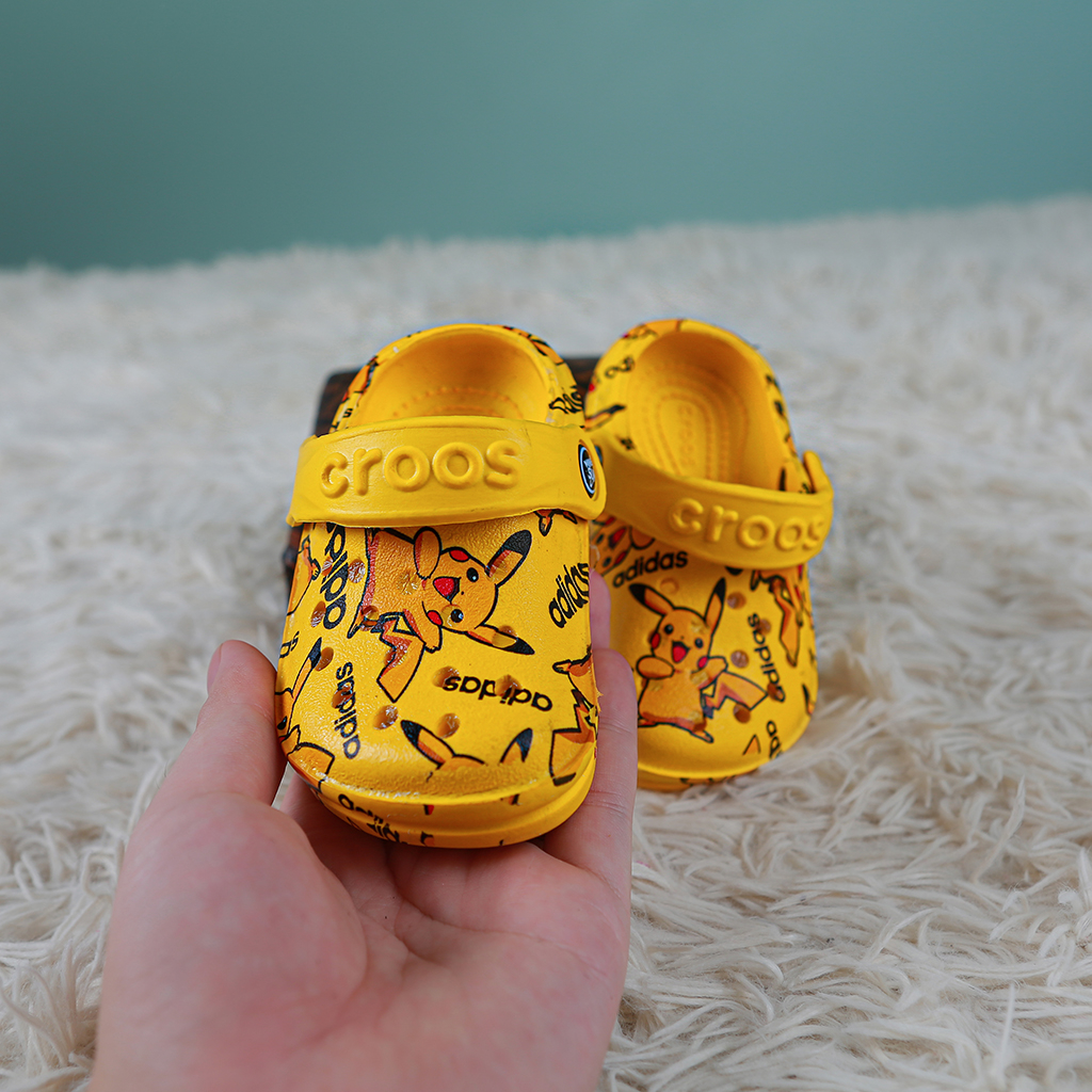 Dép Sục Trẻ Em in Hình Pikachu Size 3-10 Tháng Tuổi Siêu Nhẹ, Ôm Chân MS1908