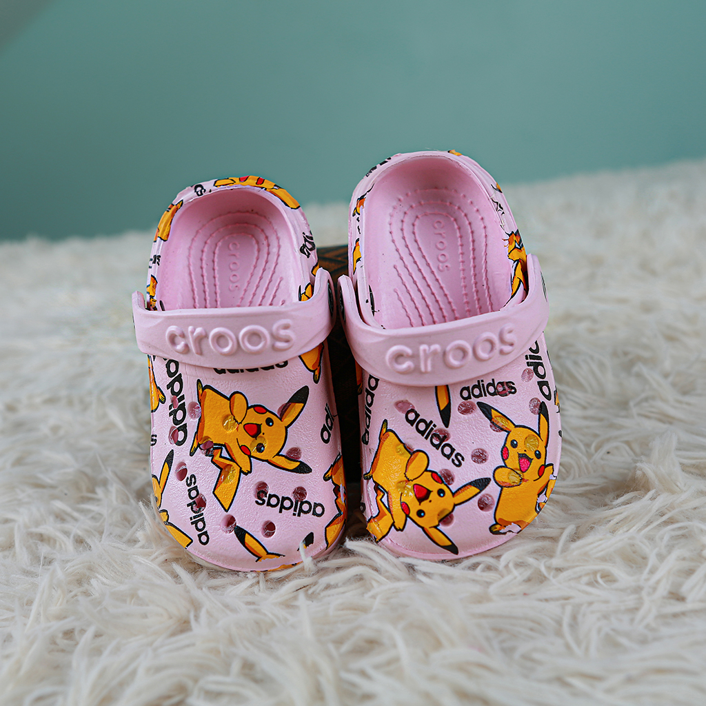 Dép Sục Trẻ Em in Hình Pikachu Size 3-10 Tháng Tuổi Siêu Nhẹ, Ôm Chân MS1908