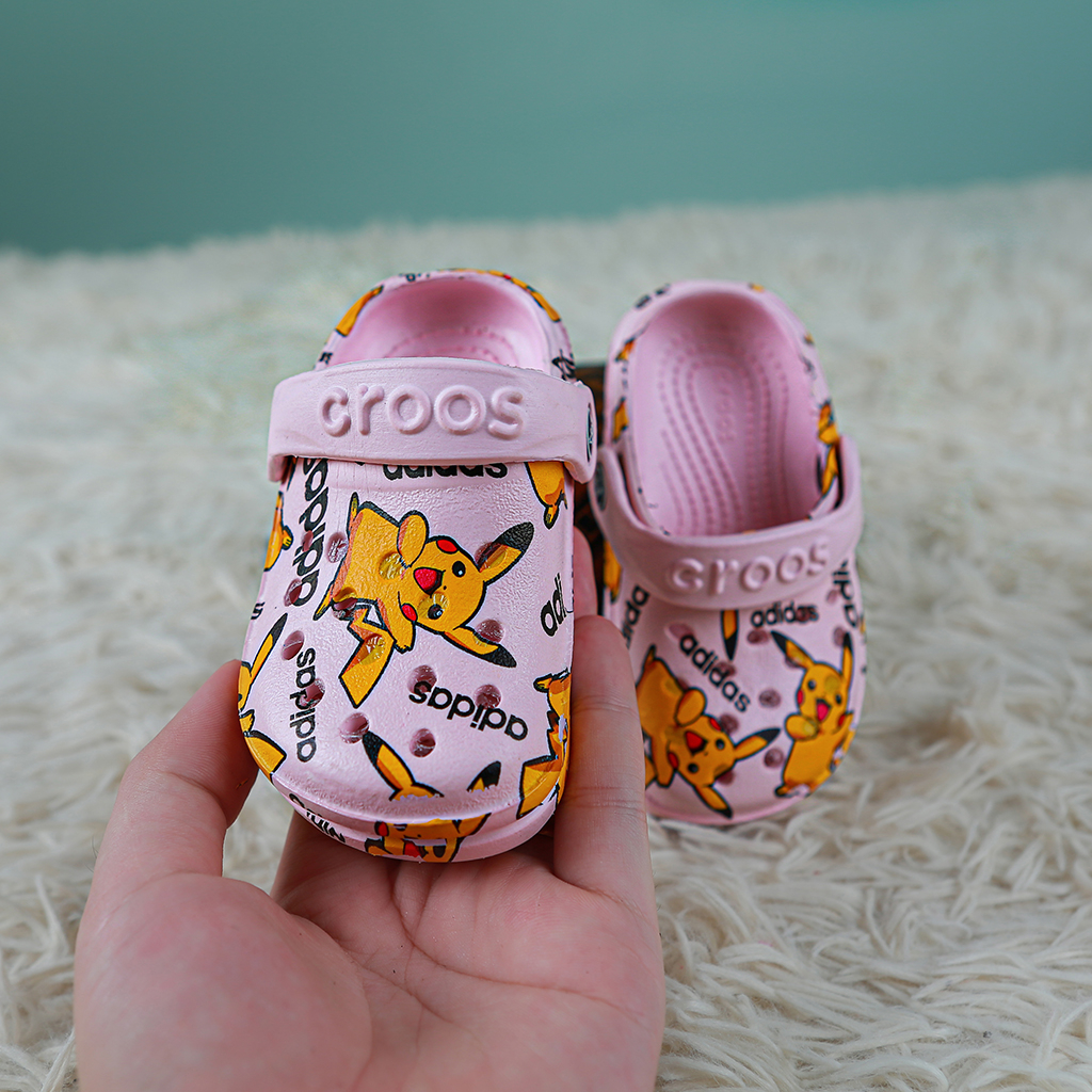 Dép Sục Trẻ Em in Hình Pikachu Size 3-10 Tháng Tuổi Siêu Nhẹ, Ôm Chân MS1908