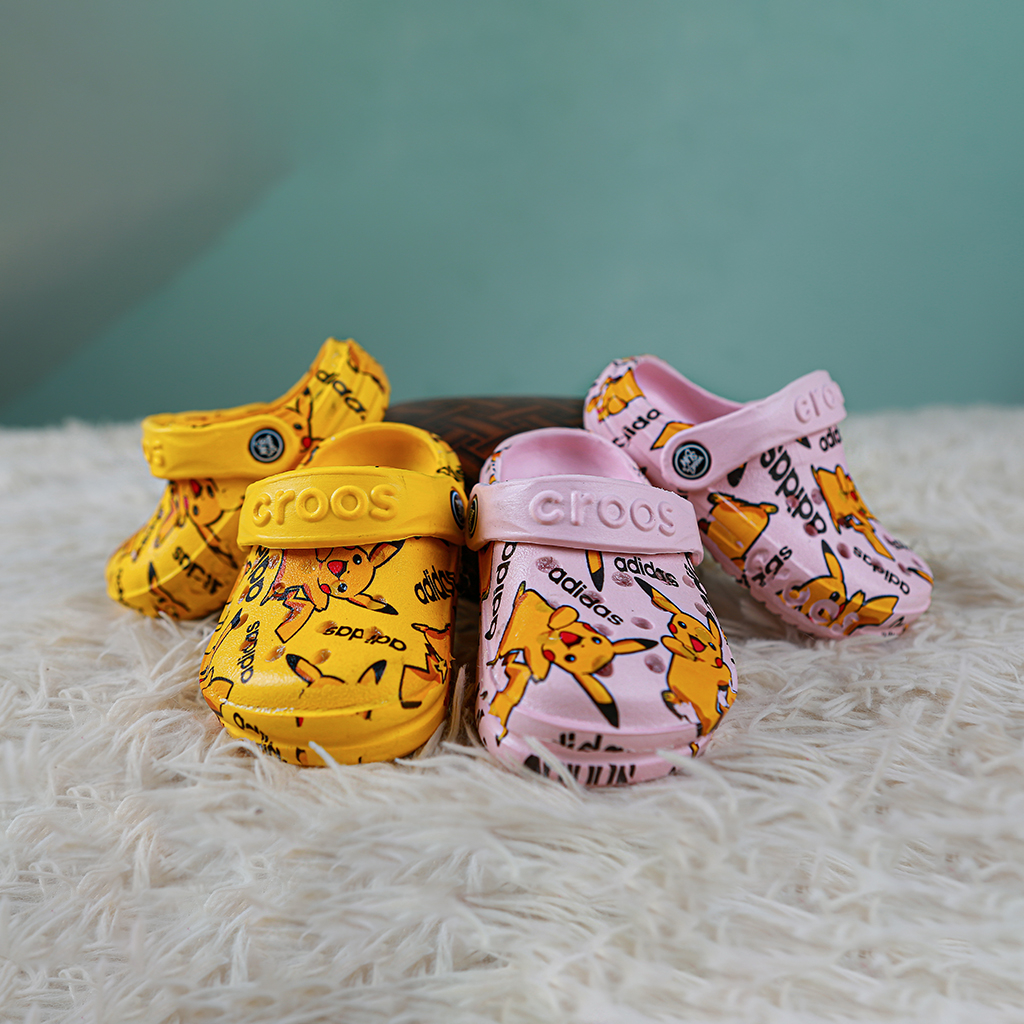 Dép Sục Trẻ Em in Hình Pikachu Size 3-10 Tháng Tuổi Siêu Nhẹ, Ôm Chân MS1908