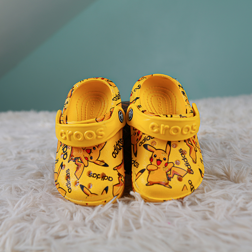 Dép Sục Trẻ Em in Hình Pikachu Size 3-10 Tháng Tuổi Siêu Nhẹ, Ôm Chân MS1908