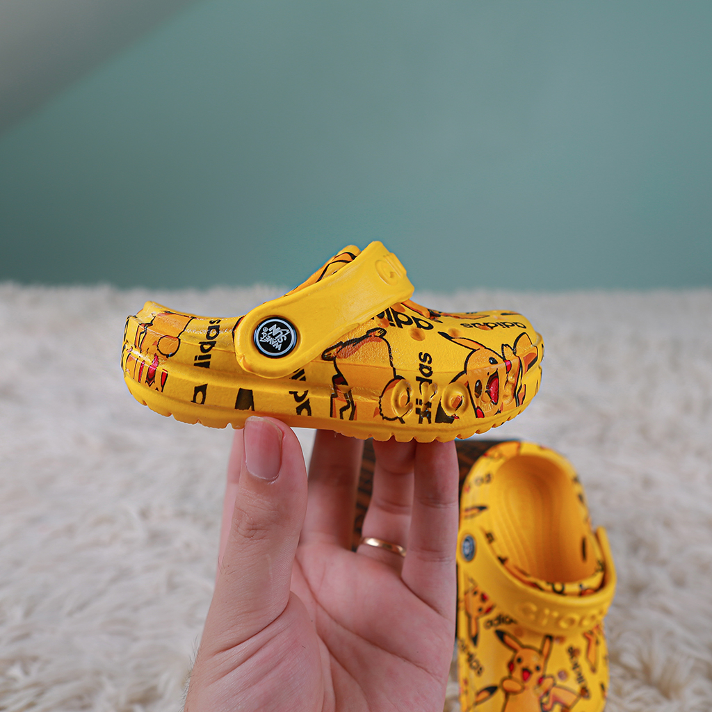 Dép Sục Trẻ Em in Hình Pikachu Size 3-10 Tháng Tuổi Siêu Nhẹ, Ôm Chân MS1908