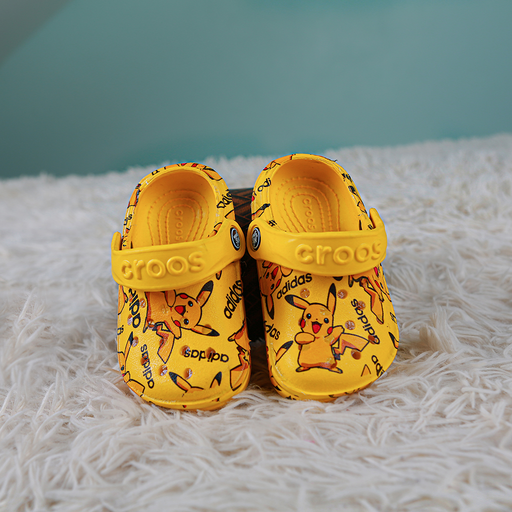 Dép Sục Trẻ Em in Hình Pikachu Size 3-10 Tháng Tuổi Siêu Nhẹ, Ôm Chân MS1908