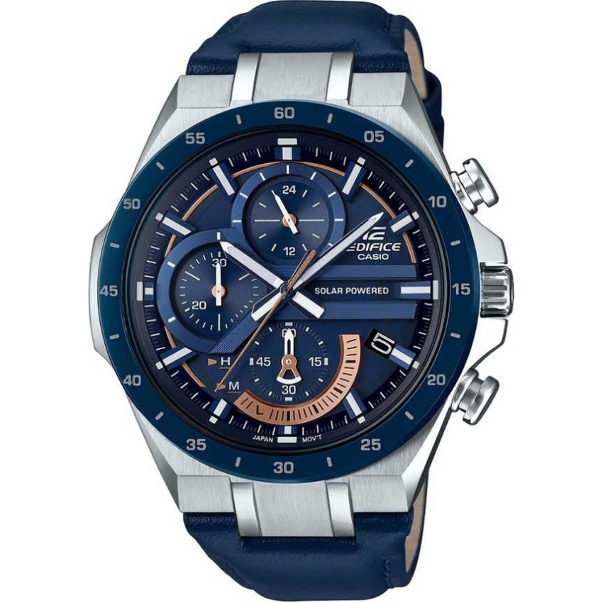 Đồng hồ nam dây da đeo tay chống nước cao cấp thể thao thời trang sang trọng CA$IO EDIFICE EQS920BL-