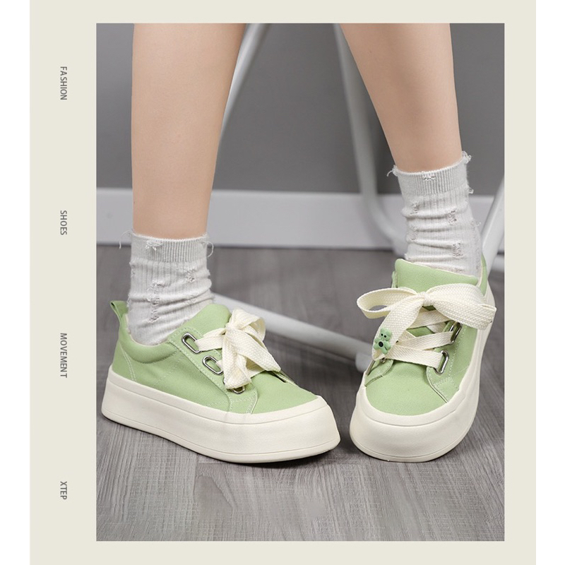 Giày thể thao độn đế HUANQIU cao cấp chính hãng, giày bánh mì nâng chiều cao cho nữ cao 3.5cm