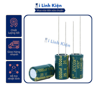 Tụ hóa 25v 1000uf 10x20mm tần số cao chất lượng tốt.
