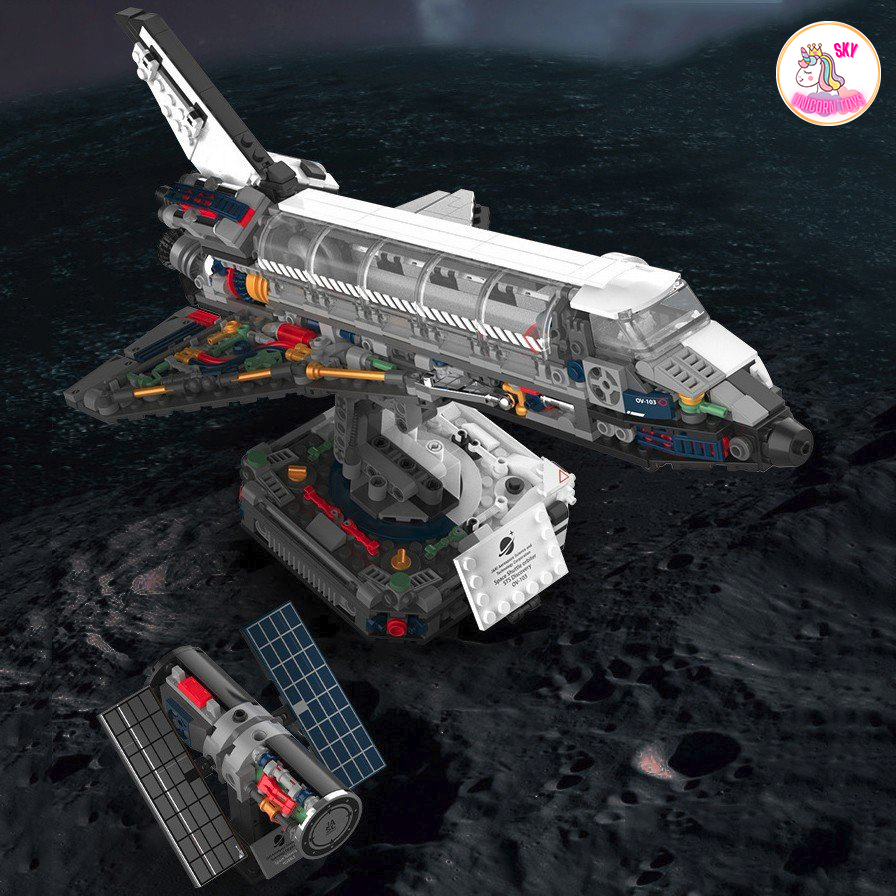 Đồ Chơi Lắp Ráp Kiểu LEGO Mô Hình Tàu Con Thoi & Trạm Vệ Tinh Jaki Thám Hiểm Vũ Trụ Nasa Với Hơn 800 + Chi Tiết JK8502