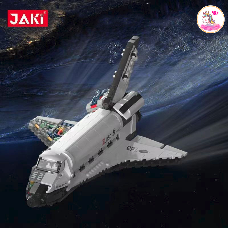 Đồ Chơi Lắp Ráp Kiểu LEGO Mô Hình Tàu Con Thoi & Trạm Vệ Tinh Jaki Thám Hiểm Vũ Trụ Nasa Với Hơn 800 + Chi Tiết JK8502