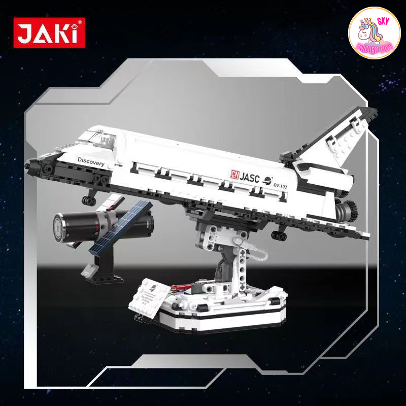 Đồ Chơi Lắp Ráp Kiểu LEGO Mô Hình Tàu Con Thoi & Trạm Vệ Tinh Jaki Thám Hiểm Vũ Trụ Nasa Với Hơn 800 + Chi Tiết JK8502