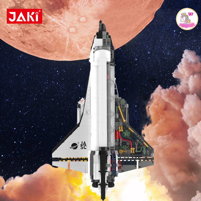 Đồ Chơi Lắp Ráp Kiểu LEGO Mô Hình Tàu Con Thoi & Trạm Vệ Tinh Jaki Thám Hiểm Vũ Trụ Nasa Với Hơn 800 + Chi Tiết JK8502