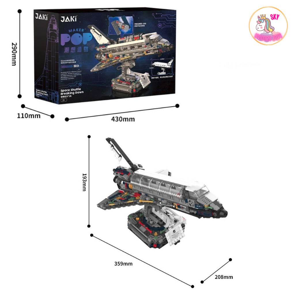 Đồ Chơi Lắp Ráp Kiểu LEGO Mô Hình Tàu Con Thoi & Trạm Vệ Tinh Jaki Thám Hiểm Vũ Trụ Nasa Với Hơn 800 + Chi Tiết JK8502