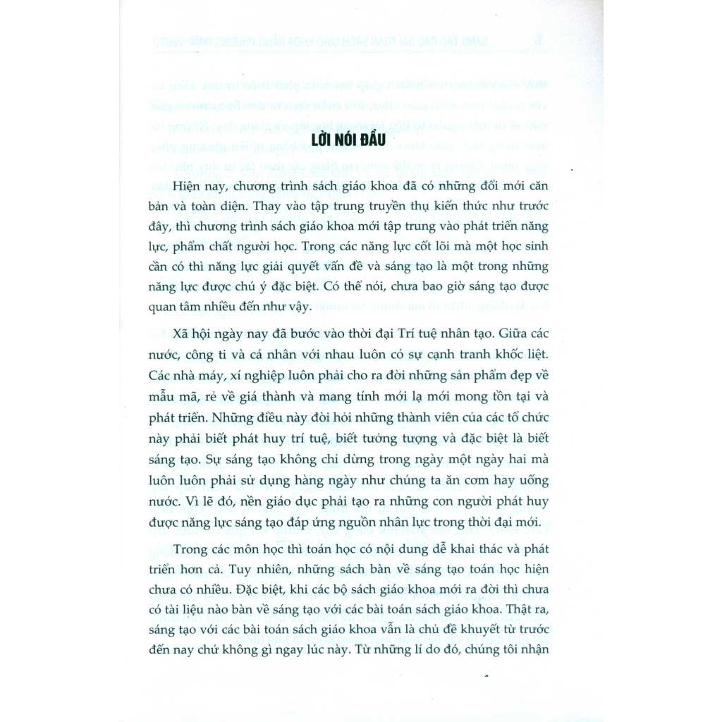 Sách - Sáng tạo các bài toán sách giáo khoa bằng phương pháp vectơ