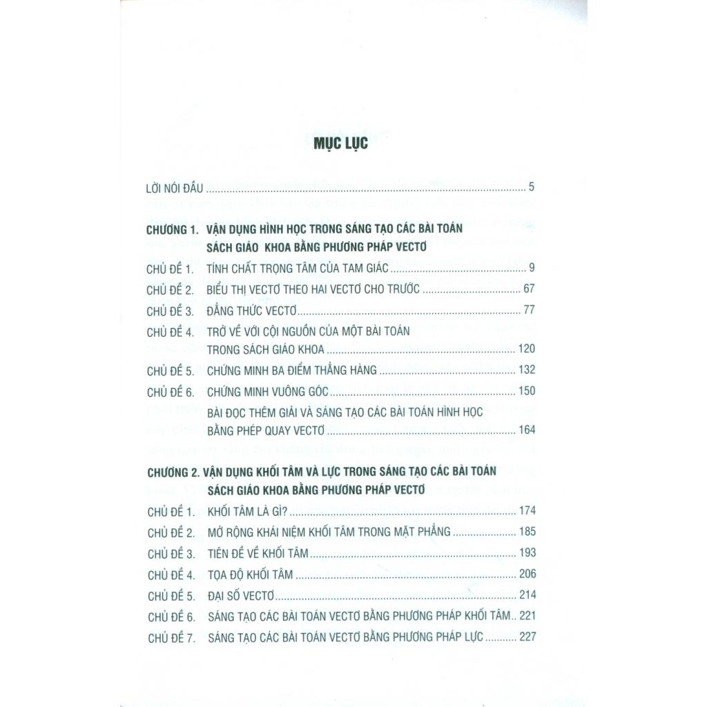 Sách - Sáng tạo các bài toán sách giáo khoa bằng phương pháp vectơ