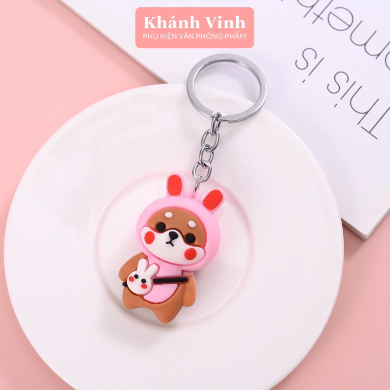 Móc Khoá Chú Chó Cosplay Shiba - Phụ Kiện Văn Phòng Phẩm Khánh Vinh