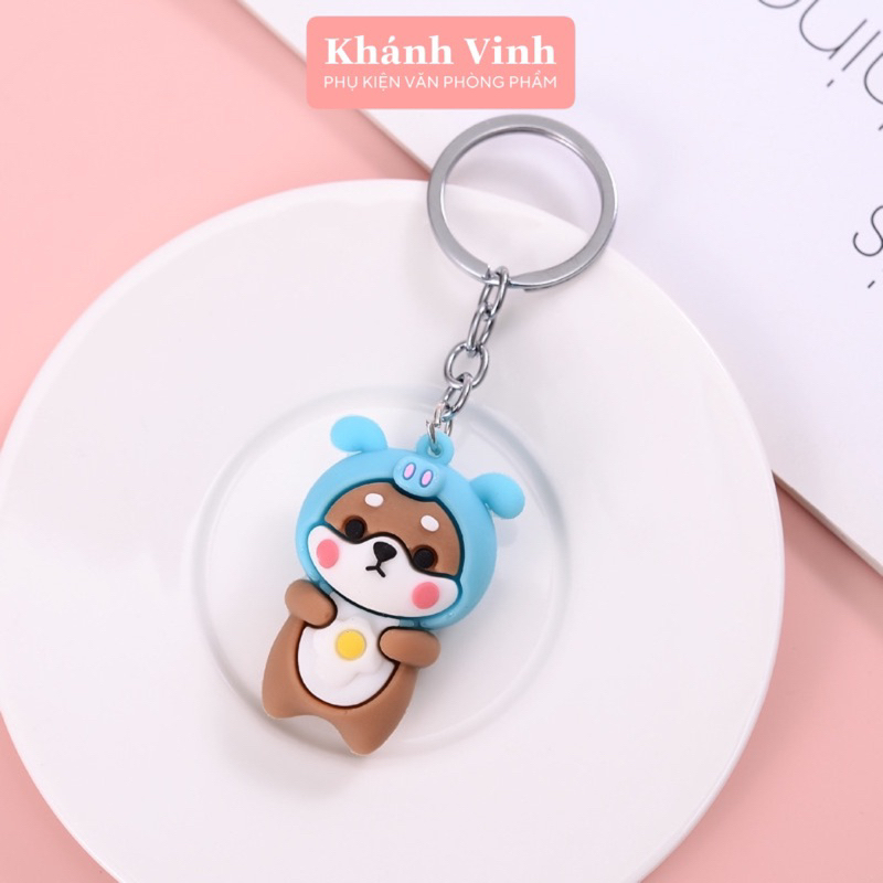 Móc Khoá Chú Chó Cosplay Shiba - Phụ Kiện Văn Phòng Phẩm Khánh Vinh