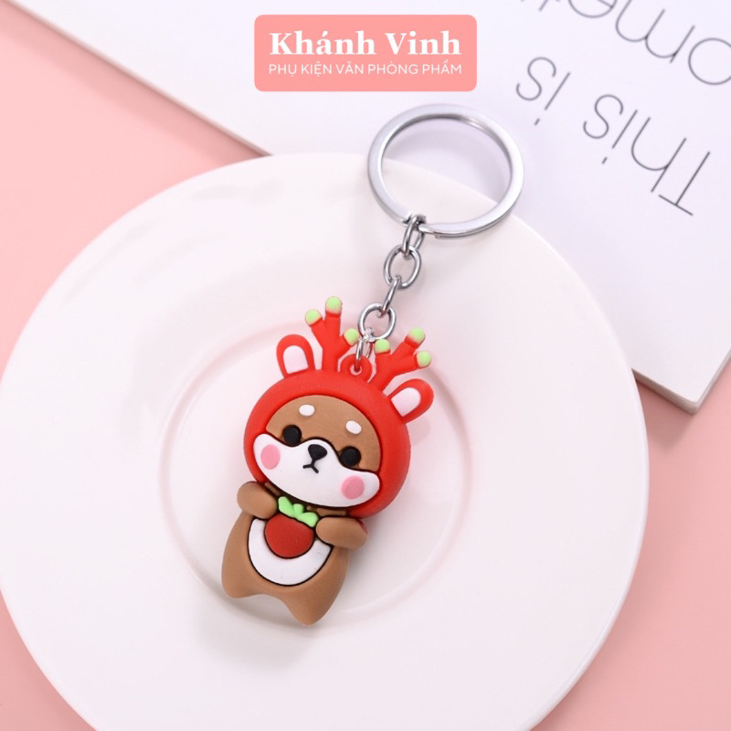 Móc Khoá Chú Chó Cosplay Shiba - Phụ Kiện Văn Phòng Phẩm Khánh Vinh