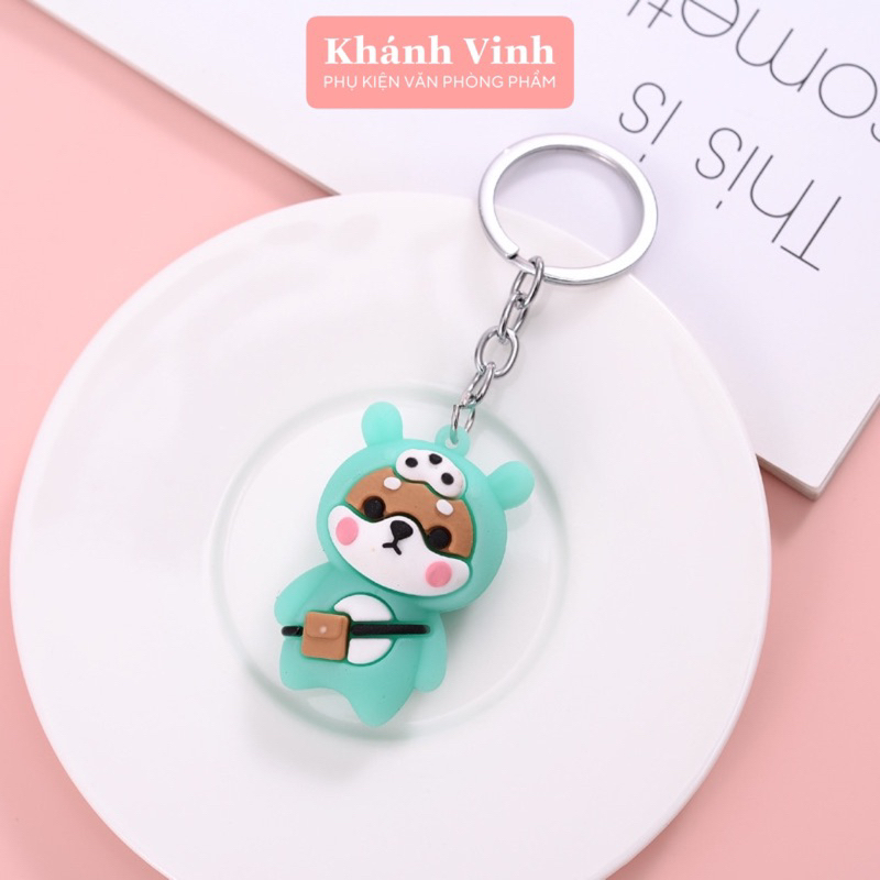 Móc Khoá Chú Chó Cosplay Shiba - Phụ Kiện Văn Phòng Phẩm Khánh Vinh