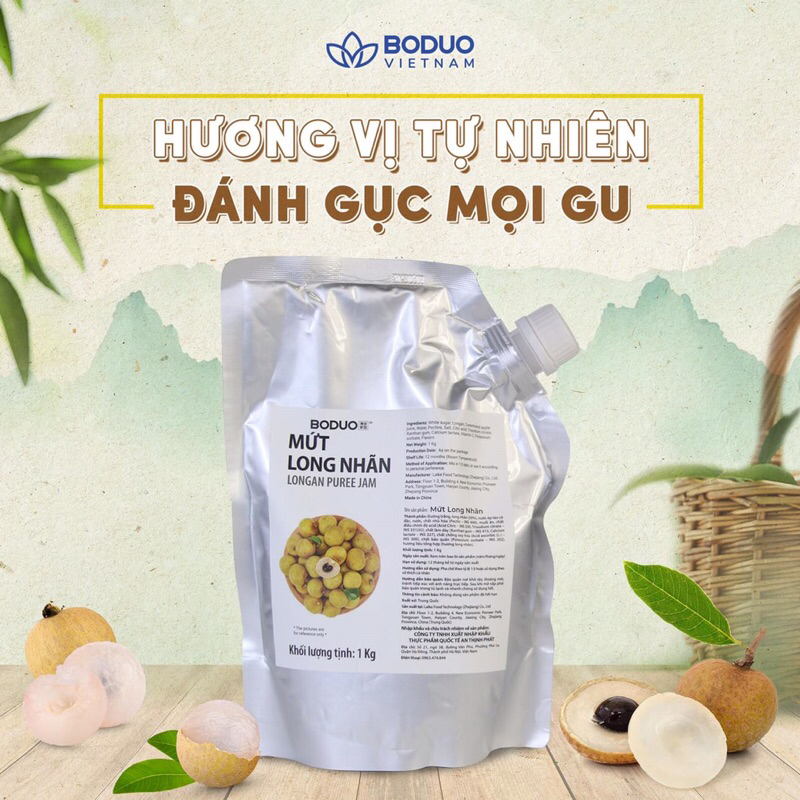 Mứt long nhãn Boduo túi 1kg