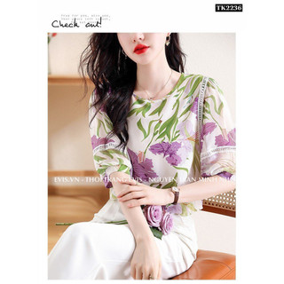 [EVIS.VN] Sơ mi công sở chất lụa cao cấp TK2236