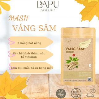 Mặt nạ dẻo collagen, mask dẻo vàng sâm LAPU ORGANIC chống lão hoá, ngăn ngừa nám, tàn nhang