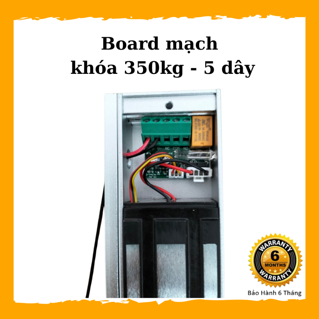 Khóa Điện Từ 12V, Khóa Nam Châm Lưc Hút 280kg và 60kg Gắn Nổi DC12V, Loại 5 dây
