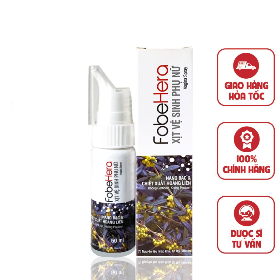 Chai Xịt Thay Thế Viên Đặt Phụ Khoa Hết Viêm Nhiễm Mùi Hôi Vùng Kín Hera Plus - chai 50ml
