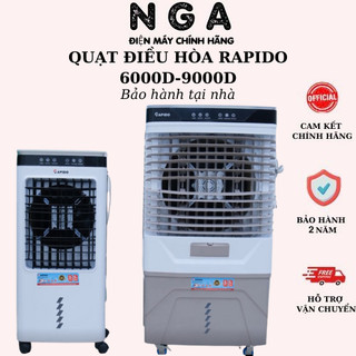 Quạt điều hòa Rapido, động cơ DC, siêu êm, tiết kiệm điện, có lọc mùi, bảo hành 2 năm tại nhà, tặng tấm lọc không khí