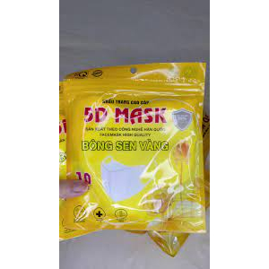 Free Ship - 400c cái khẩu trang 5D Bông Sen Vàng hàng 3 lớp chính hãng giá tại xưởng