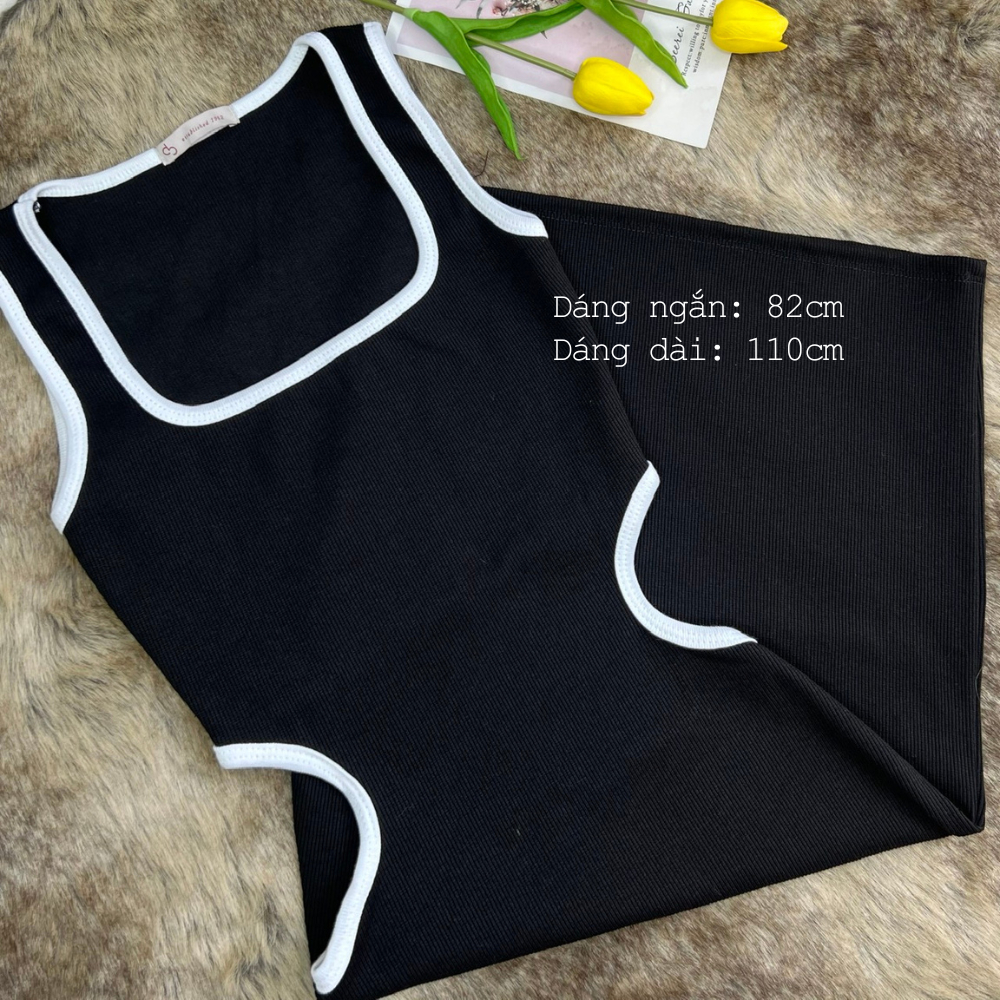 Đầm Body Viền Phối Tạo Kiểu Khoét 2 Bên Eo Sexy Dễ Thương Phong Cách Hàn Quốc -D40