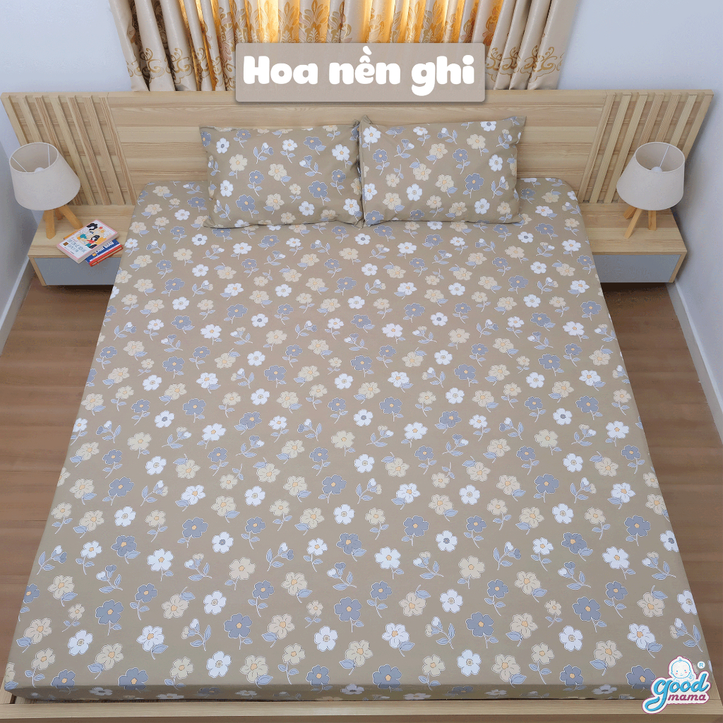 Ga Giường Chống Thấm Cotton Cao Cấp Goodmama Chính Hãng Bảo Hành 6 Tháng
