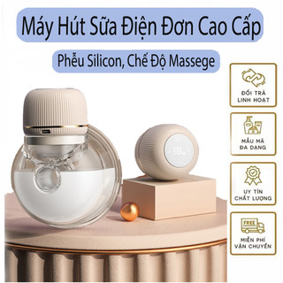 Máy hút sữa không dây rảnh tay cao cấp - máy vắt sữa loại tốt, phễu silicon, có chế độ massage và kích sữa