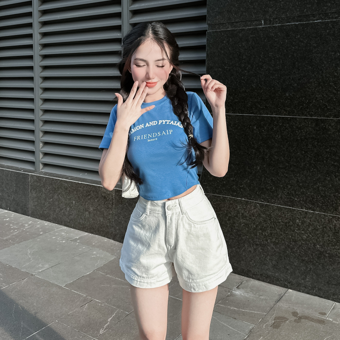 Quần short jean nữ lưng cao TiQi Jeans S1-287