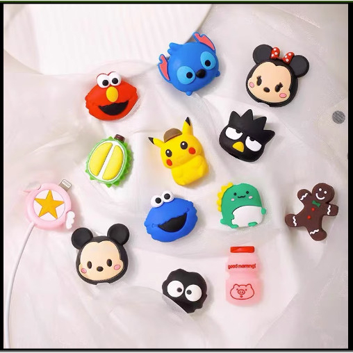 Phụ Kiện Nút Gắn Bảo Vệ Dây Cáp Sạc Hình Thú Bằng Silicon Hoạt Hình Ngộ Nghĩnh Dễ Thương Nhiều Mẫu LH550