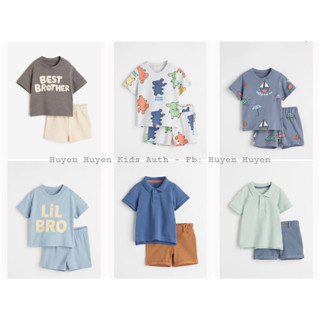 [Auth]Set bộ quần áo cộc tay HM cho bé trai