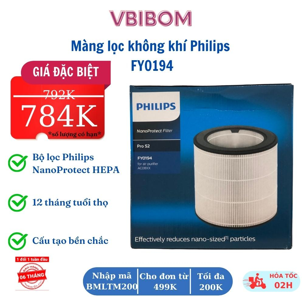 Màng lọc, Bộ lõi lọc không khí Philips FY0194 dành cho máy lọc không khí AC0819 AC0820 - BH 6 tháng - Vbibom