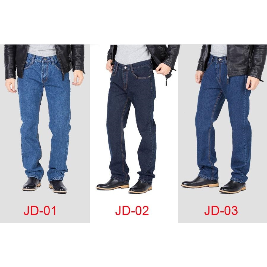 Quần jean nam ống suông form rộng chát jean dày mềm co giãn nhẹ không xù lông QJEAN22