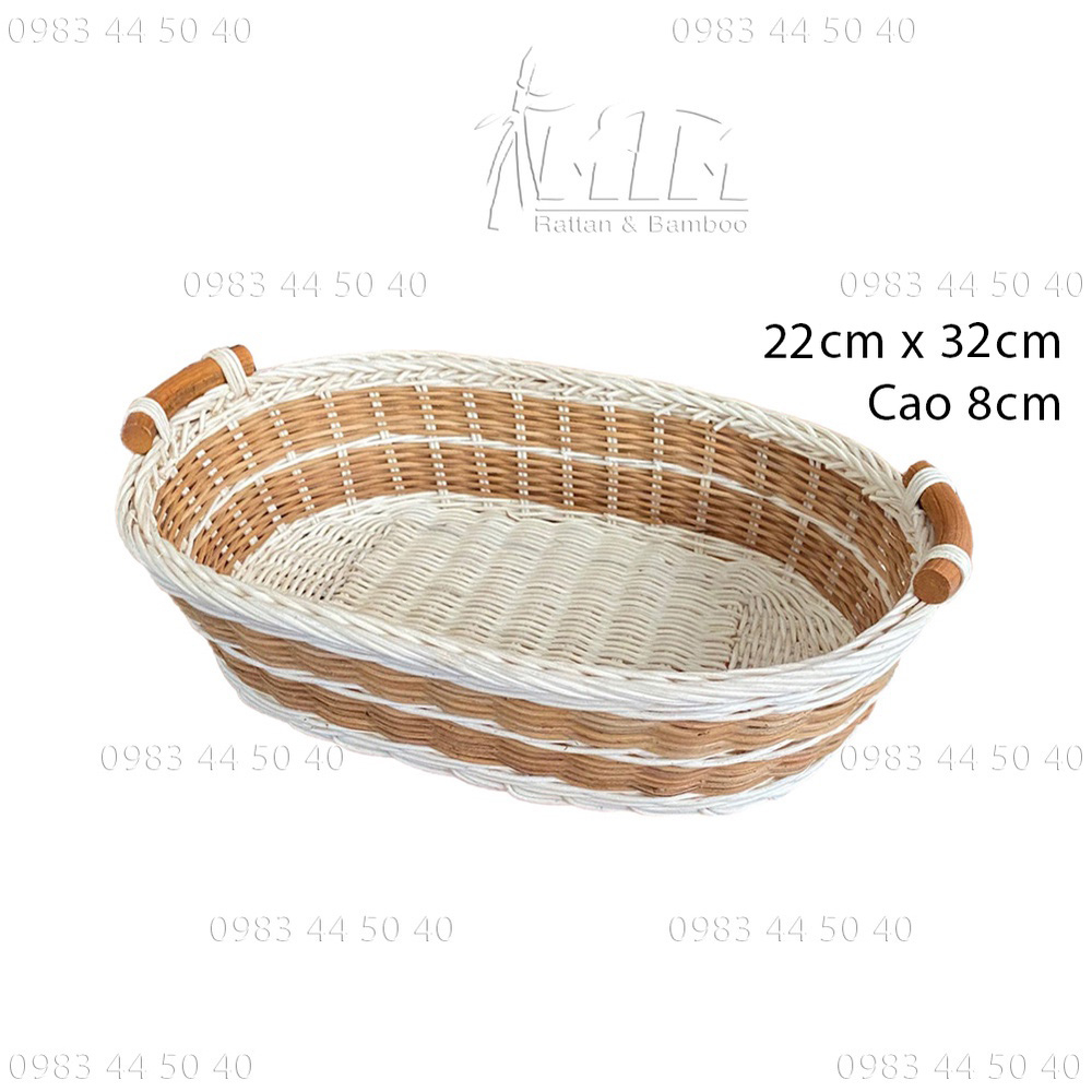 Khay mây oval l Khay đựng đồ dùng gia đình, sắp xếp nhà cửa.