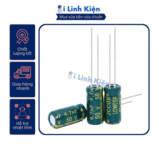 Tụ hóa 50v 4.7uf 5x11mm tần số cao chất lượng tốt.