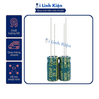 Tụ hóa 25v 220uf 6x12mm tần số cao chất lượng tốt.