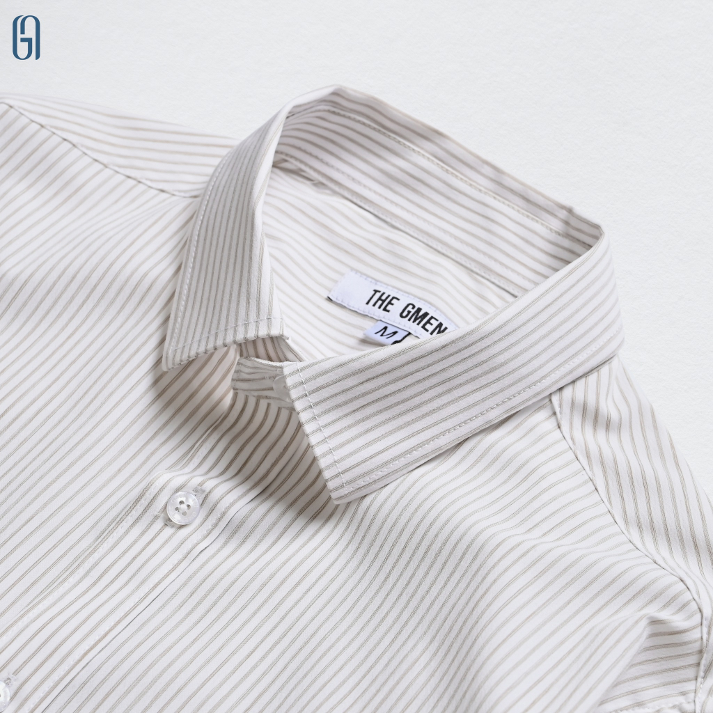 Sơ mi nam dài tay G23 STRIPED SPREAD SHIRT vải bamboo co giãn, form Slimfit - THE GMEN ELEGANT EST 2017