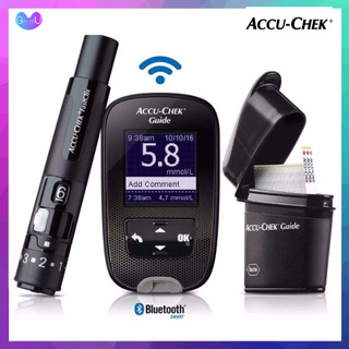 Máy đo đường huyết accu chek guied - tặng 25 que thử - bảo hành trọn đời