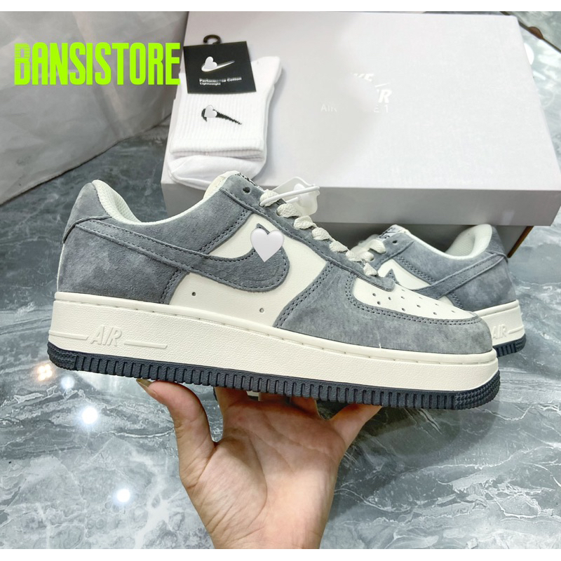Giày thể thao Af1 xám da lộn