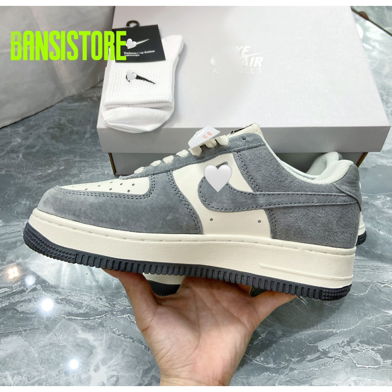 Giày thể thao Af1 xám da lộn