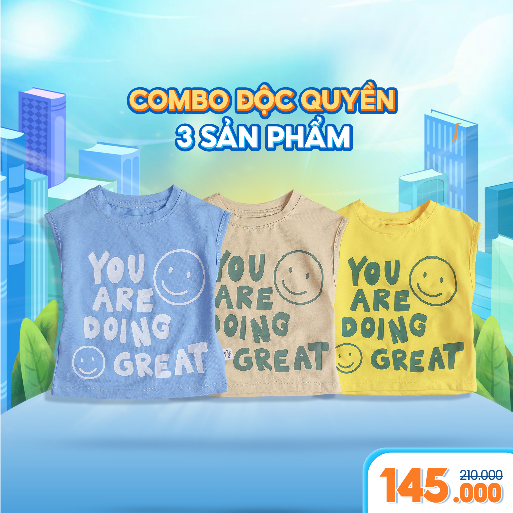 Áo ba lỗ cho bé gái, bé trai Bambi kids đồ bộ cho bé bộ cotton mềm mịn  4 màu 0-5 tuổi quần áo trẻ em - BBK7.3